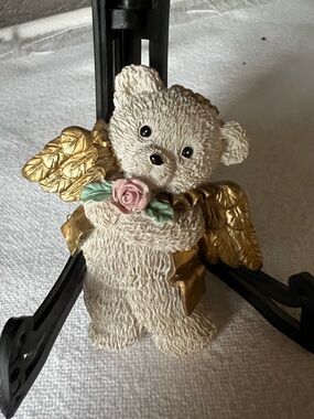 Angel White Bear Angel Holding A Rose Magnet